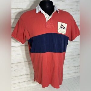 Polo Ralph Lauren Yacht Club Short Sleeve Red & Blue Rugby